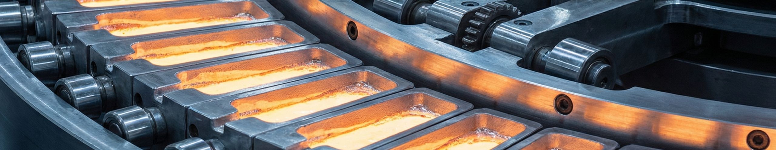 Colada de lingotes – Línea de colada de lingotes llena