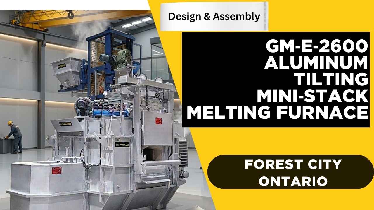 Diseño e ingeniería de un horno de fusión miniapilable inclinable de aluminio GM‑E‑2600 para fundición en Forest City, Ontario