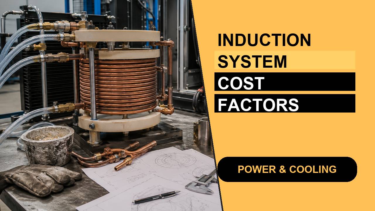 Feature image for Dynamo blog post about commercial induction melting system cost and infrastructure factors